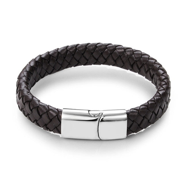 Punk Men's Jewelry Braided Leather Bracelet