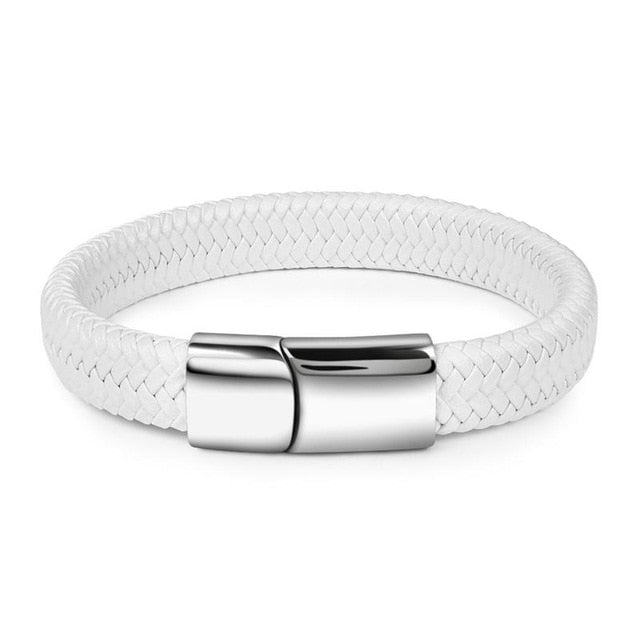 Punk Men's Jewelry Braided Leather Bracelet