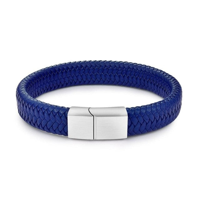 Punk Men's Jewelry Braided Leather Bracelet