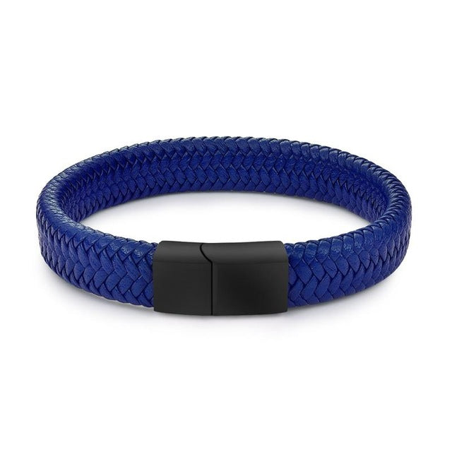 Punk Men's Jewelry Braided Leather Bracelet