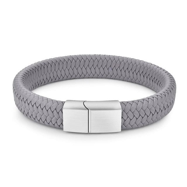 Punk Men's Jewelry Braided Leather Bracelet