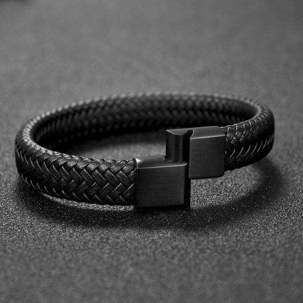 Punk Men's Jewelry Braided Leather Bracelet