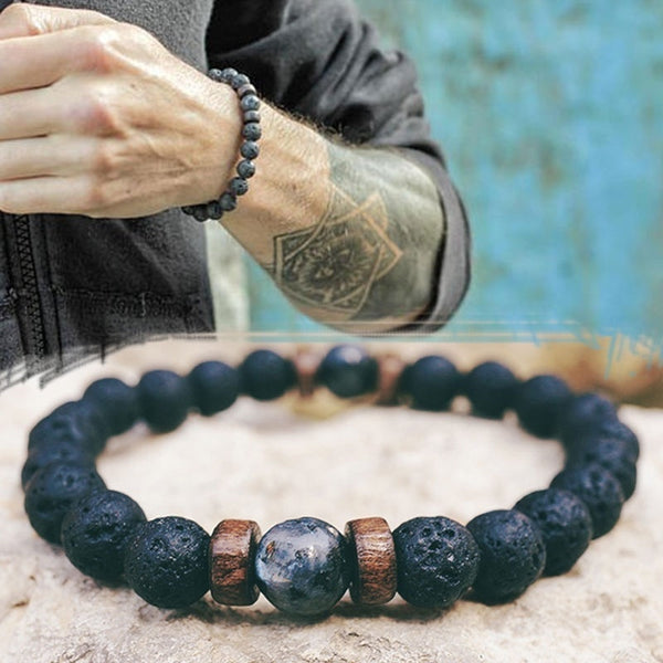 Natural Moonstone Bead Tibetan Buddha Bracelet