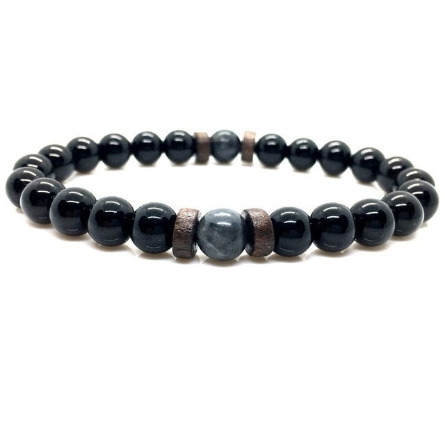 Natural Moonstone Bead Tibetan Buddha Bracelet